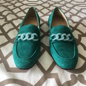 J. Crew Green Loafers